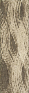 Karastan Enigma Allure Smokey Gray Mushroom Area Rug by Virginia Langley Runner