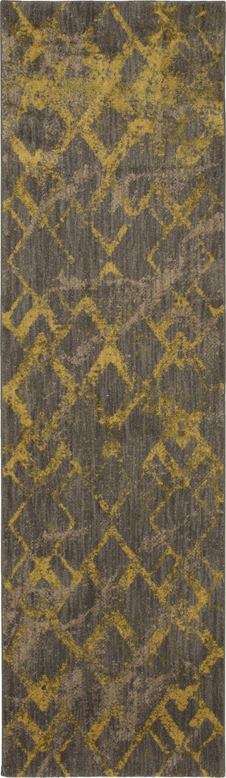 Karastan Cosmopolitan Quartz Brushed Gold Area Rug by Patina Vie 2'4''x7'10'' Runner