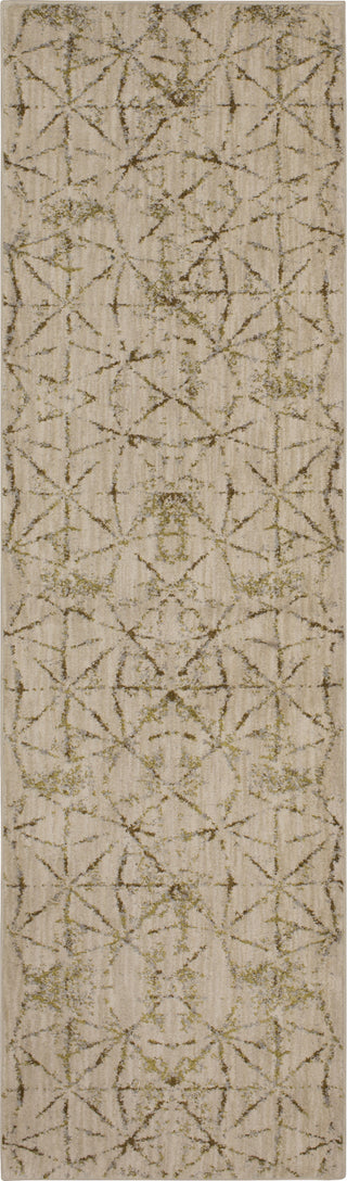 Karastan Enigma Quandry Brushed Gold Area Rug Runner