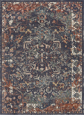 Karastan Soiree Damascus Indigo Area Rug Main Image 8'x11' Size 