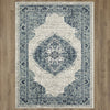 Karastan Zephyr Acropolis Robin's Egg Area Rug on Wood 