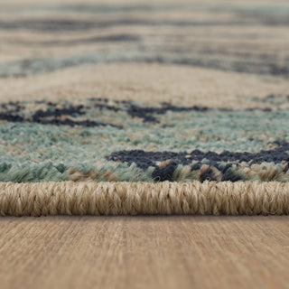 Karastan Meraki Alchemist Lagoon Area Rug Binding 