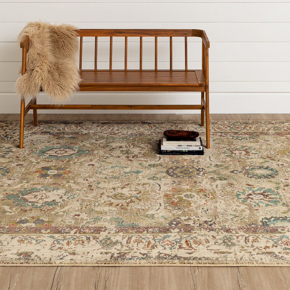 Karastan Estate Allerton Beige Area Rug Lifestyle Image Feature