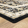 Karastan Zephyr Amphora Black Area Rug Corner 