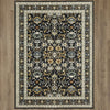 Karastan Zephyr Amphora Black Area Rug on Wood 