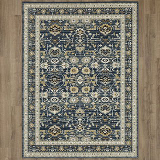 Karastan Zephyr Amphora Majolica Blue Area Rug