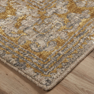 Karastan Cosmopolitan Amur Smokey Gray Area Rug Corner 