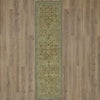 Karastan Titanium Andeols Seaglass Area Rug Runner on Wood 