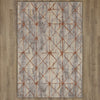 Karastan Soiree Appenzell Rose Gold Area Rug on Wood 