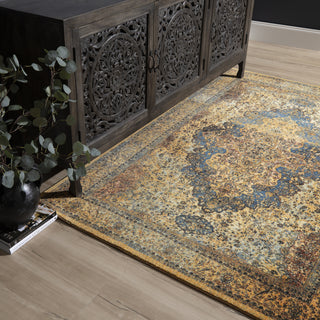 Karastan Antiquity Bandar Blue Area Rug Room Scene 2 