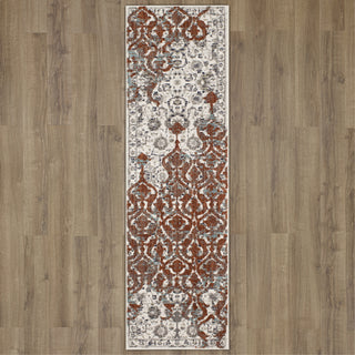 Karastan Soiree Bellini Grey Area Rug Runner on Wood 