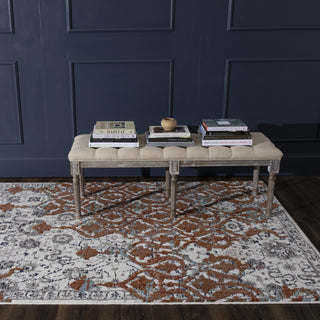 Karastan Soiree Bellini Grey Area Rug Room Scene 2 