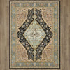 Karastan Zephyr Bidjar Robin's Egg Area Rug on Wood 