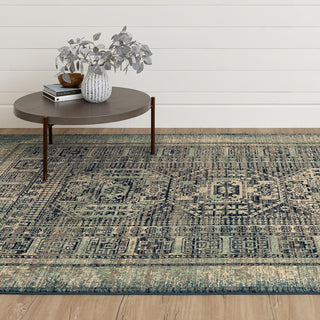 Karastan Estate Bleinhem Blue Area Rug Room Scene 2