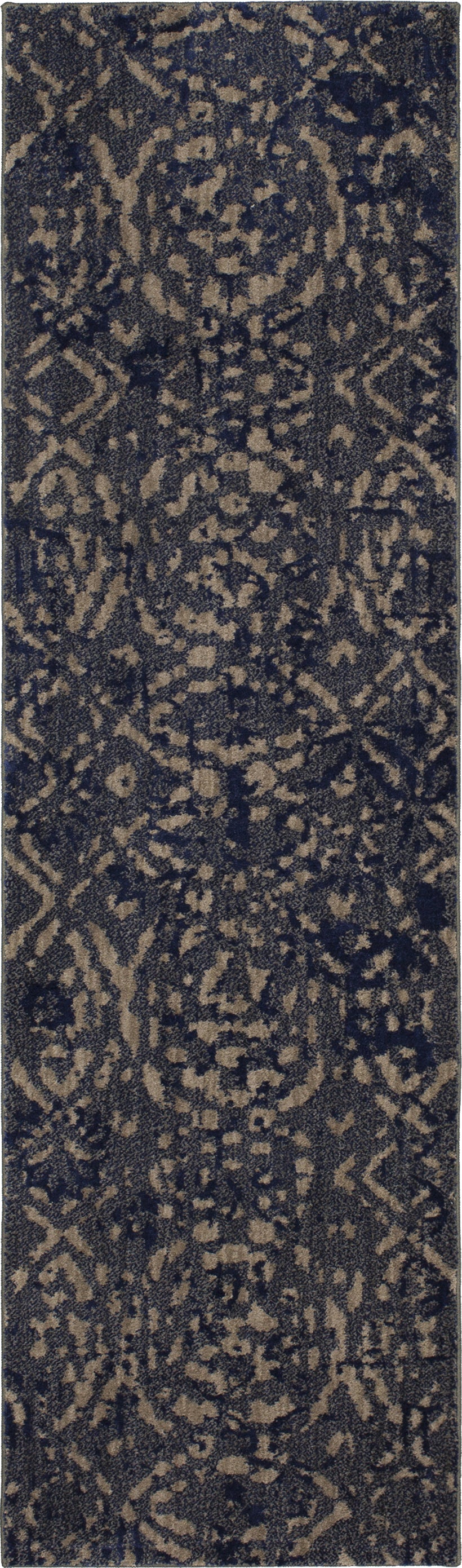 Karastan Cosmopolitan Block Print Ink Blue Area Rug by Patina Vie ...