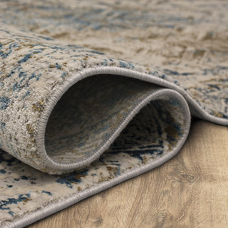 Karastan Tryst Botan Blue Area Rug Rolled 