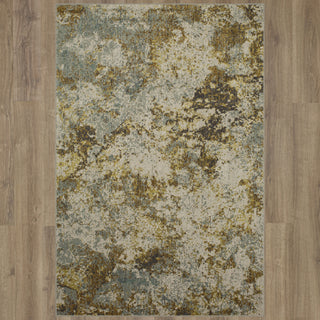 Karastan Elements Brockway Grey Area Rug on Wood 