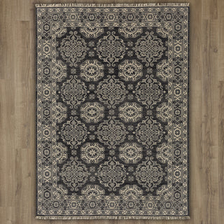 Karastan Paradigm Camille Black Area Rug on Wood 