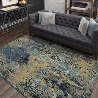 Karastan Intrigue Captivate Indigo Area Rug Room Scene 3 