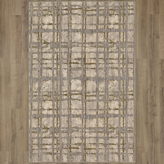 Karastan Axiom Chiasma Gold Area Rug On Wood 