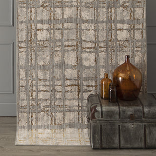 Karastan Axiom Chiasma Gold Area Rug Room Scene Featured 