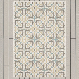 Karastan Drew and Jonathan Outdoor Chilcott Platinum Area Rug on Wood