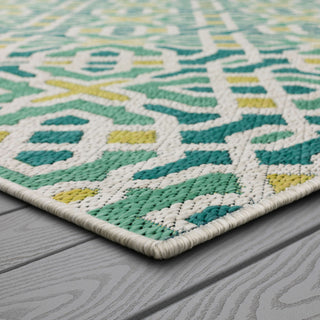 Karastan Drew and Jonathan Outdoor Chilcott Wintergreen Area Rug Corner