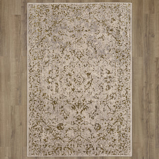 Karastan Axiom Chisel Gold Area Rug on Wood 