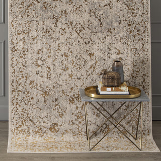 Karastan Axiom Chisel Gold Area Rug Room Scene Featured 