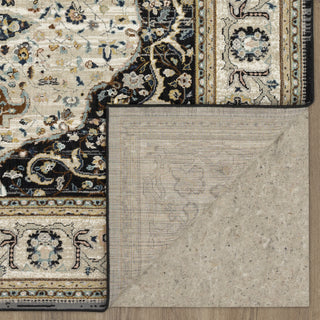 Karastan Zephyr Chronos Black Area Rug Binding 