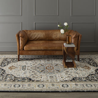 Karastan Zephyr Chronos Black Area Rug Room Scene 2 