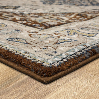 Karastan Zephyr Chronos Rust Area Rug Corner 