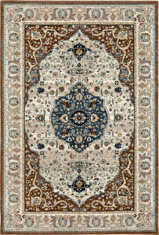 Karastan Zephyr Chronos Rust Area Rug Main Image 5'3"x7'10" Size 