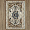 Karastan Zephyr Chronos Rust Area Rug on Wood 