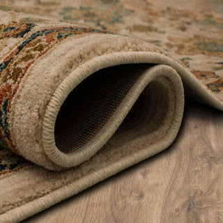 Karastan Spice Market Clarevale Vanilla Area Rug Curled 