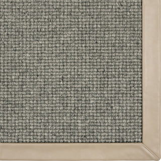 Karastan Modern Classics Collanmore Moonstone Area Rug Swatch Image -  Leather Border - Chatham Mushroom Feature