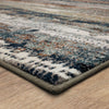 Karastan Epiphany Colorful Waves Robin's Egg Blue Area Rug Corner 