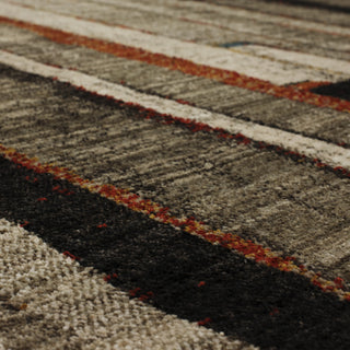 Karastan Elements Compose Charcoal Area Rug Close Up 