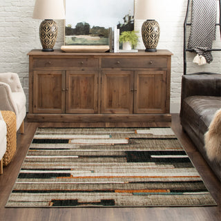 Karastan Elements Compose Charcoal Area Rug Room Scene Featured 