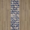 Karastan Enigma Contact Indigo Area Rug Runner on Wood 