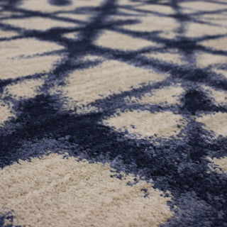 Karastan Enigma Contact Indigo Area Rug Close Up 