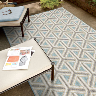 Karastan Drew and Jonathan Outdoor Cranleigh Tourmaline Area Rug Room Scene Featured