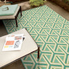 Karastan Drew and Jonathan Outdoor Cranleigh Wintergreen Area Rug Room Scene Featured