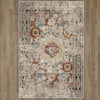 Karastan Soiree Cristales Oyster Area Rug on Wood