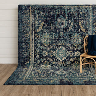 Karastan Estate Cumbria Indigo Area Rug Lifestyle Image Feature