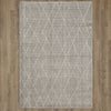 Karastan Tangier Deviation Taupe Area Rug on Wood 
