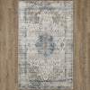 Karastan Tryst Dorset Blue Area Rug on Wood 