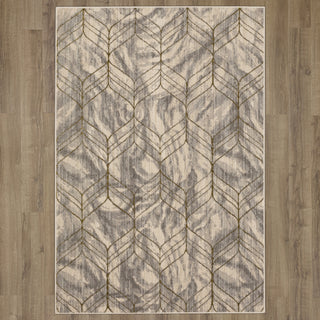 Karastan Axiom Ebb Dove Area Rug on Wood 