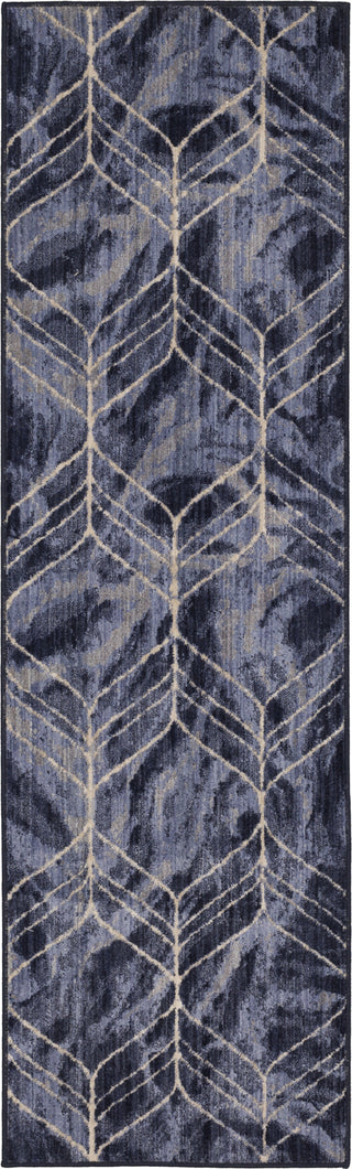 Karastan Axiom Ebb Indigo Area Rug 2'4''x7'10'' Runner 