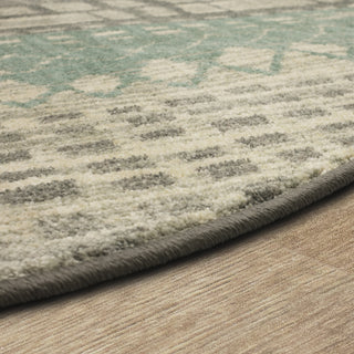 Karastan Euphoria Eddleston Ash Grey Area Rug Round Pile 